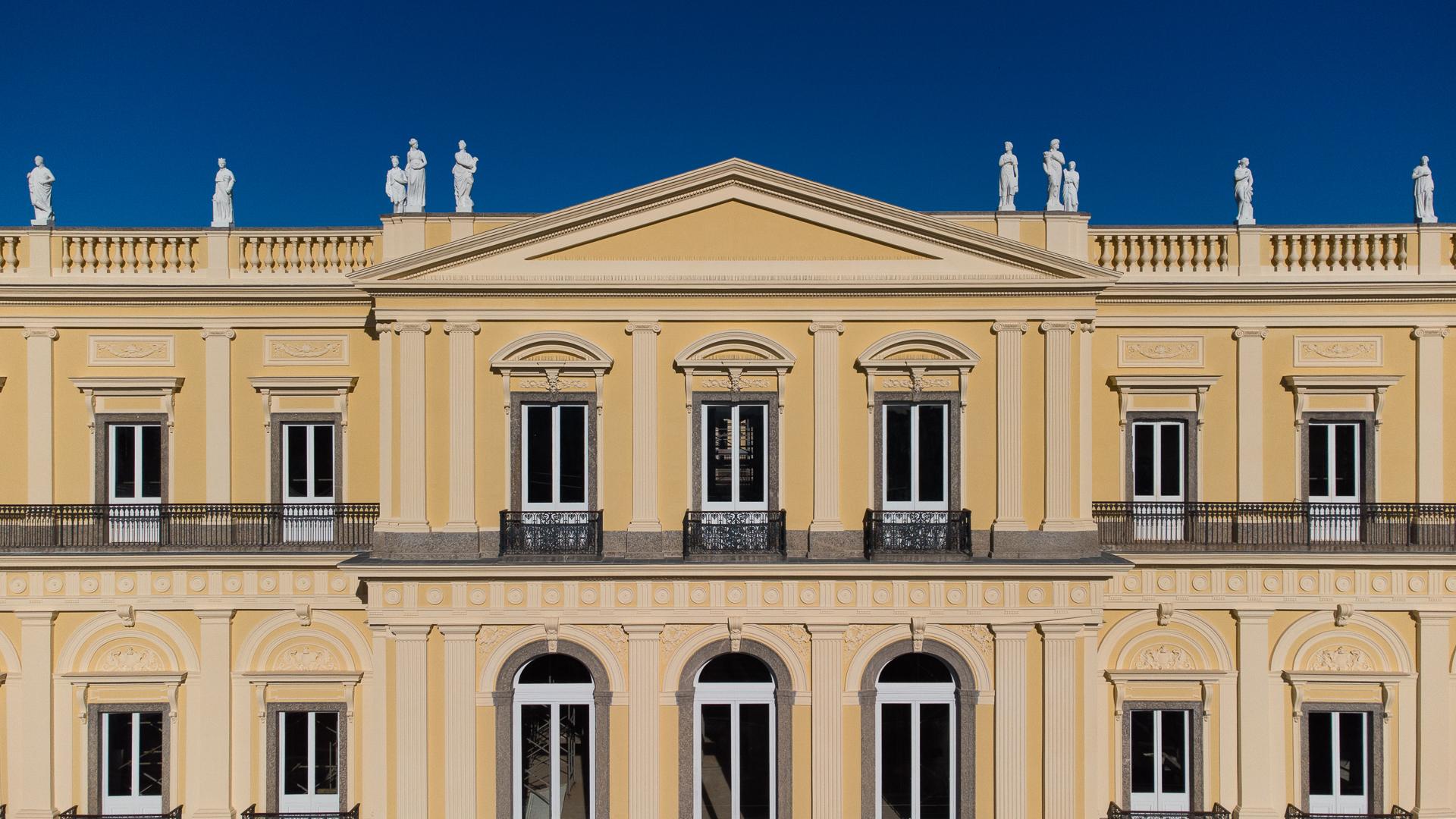 Com apoio do BNDES, Museu Nacional apresenta fachada restaurada