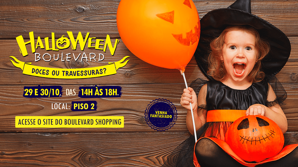 HALLOWEEN NO BOULEVARD SHOPPING TEM CAÇA AOS DOCES   