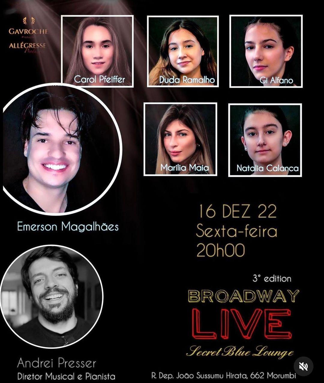 Ingressos à venda para a 3ª edição de Broadway Live