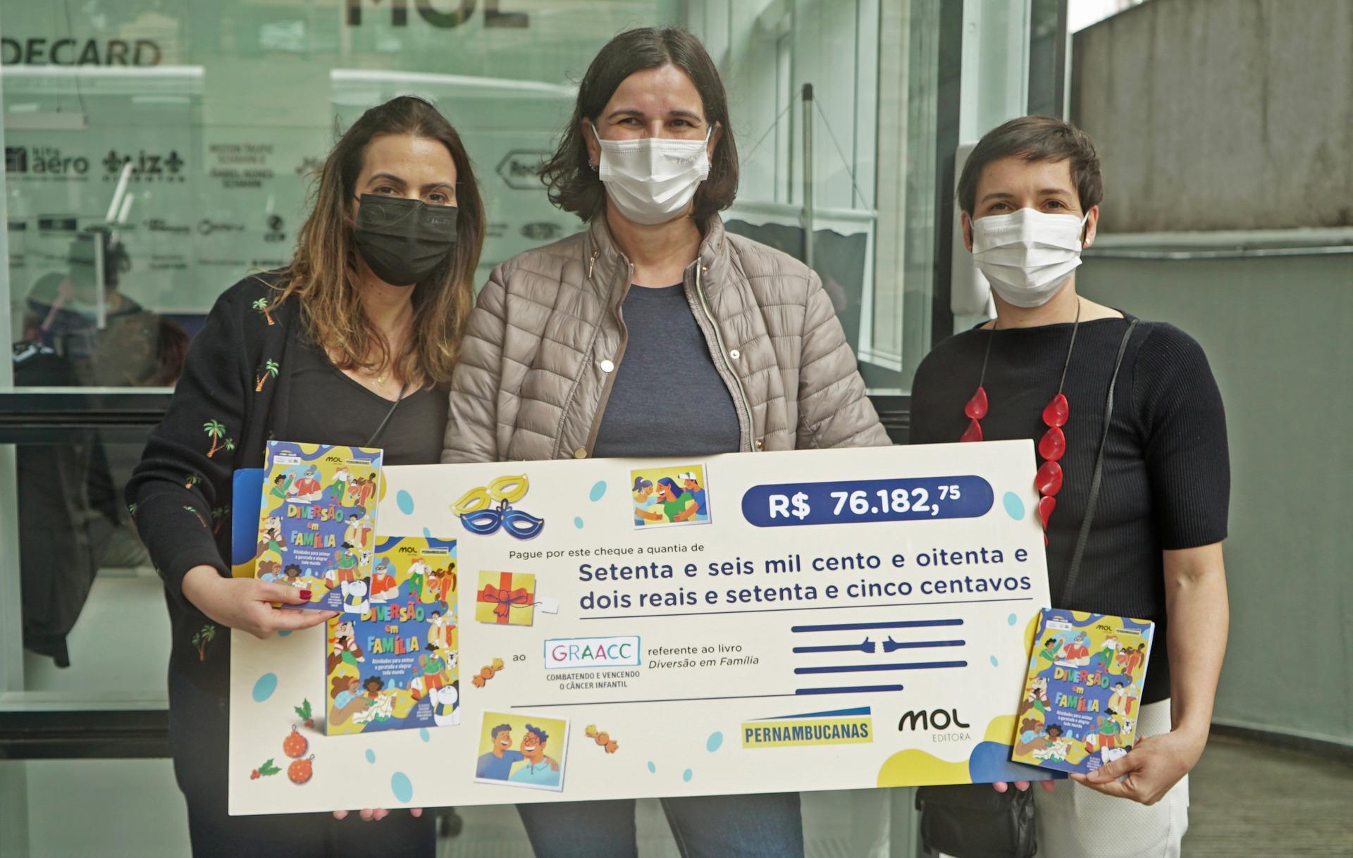 Pernambucanas faz doação ao hospital do GRAACC com renda arrecadada das vendas de seu quinto produto social, livro “Diversão em Família”