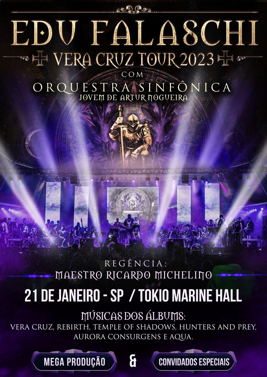 Edu Falaschi anuncia show da Vera Cruz Tour com Orquestra Sinfônica em São Paulo