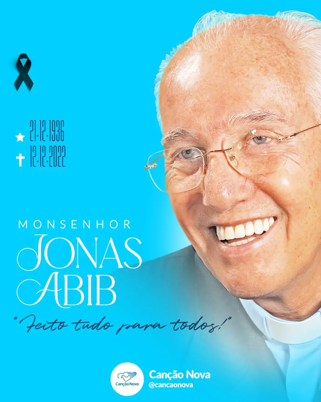 Comunidade Canção Nova comunica o falecimento de Monsenhor Jonas Abib 
