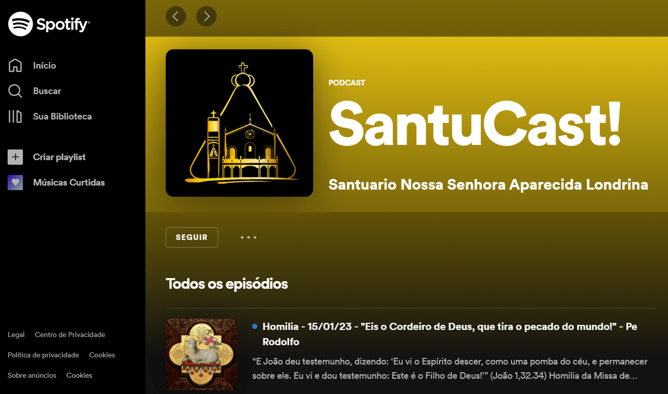 Santuário de Nossa Senhora Aparecida de Londrina lança SantuCast, o podcast do Santuário