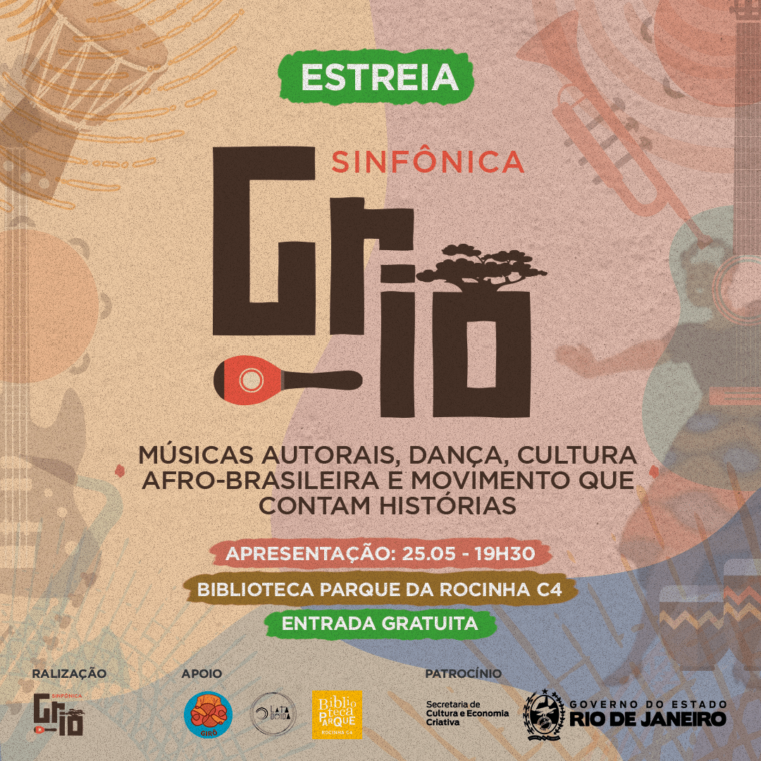 No Dia Mundial da África, Rocinha recebe a estreia da Sinfônica Griô, projeto autoral de músicas e danças afro-brasileiras