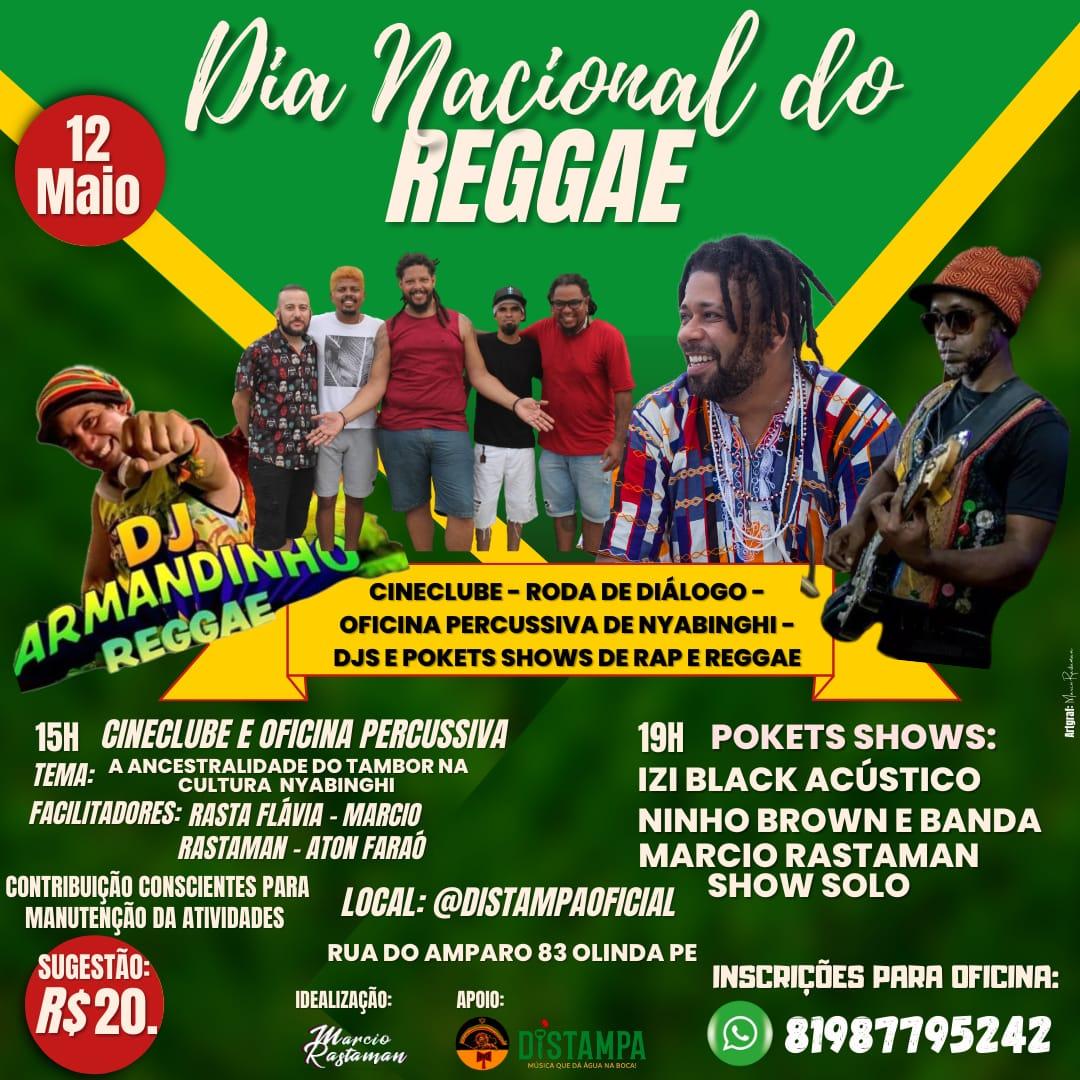 Dia Nacional do Reggae terá comemoração com cinema, oficina e shows em Olinda (PE)