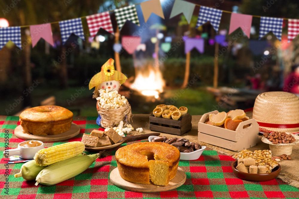 Table of brazilian festa junina