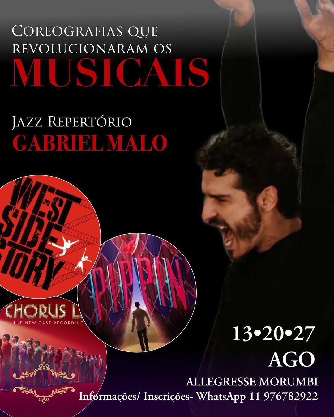 Workshop “Coreografias que Revolucionaram os Musicais” com Gabriel Malo em São Paulo