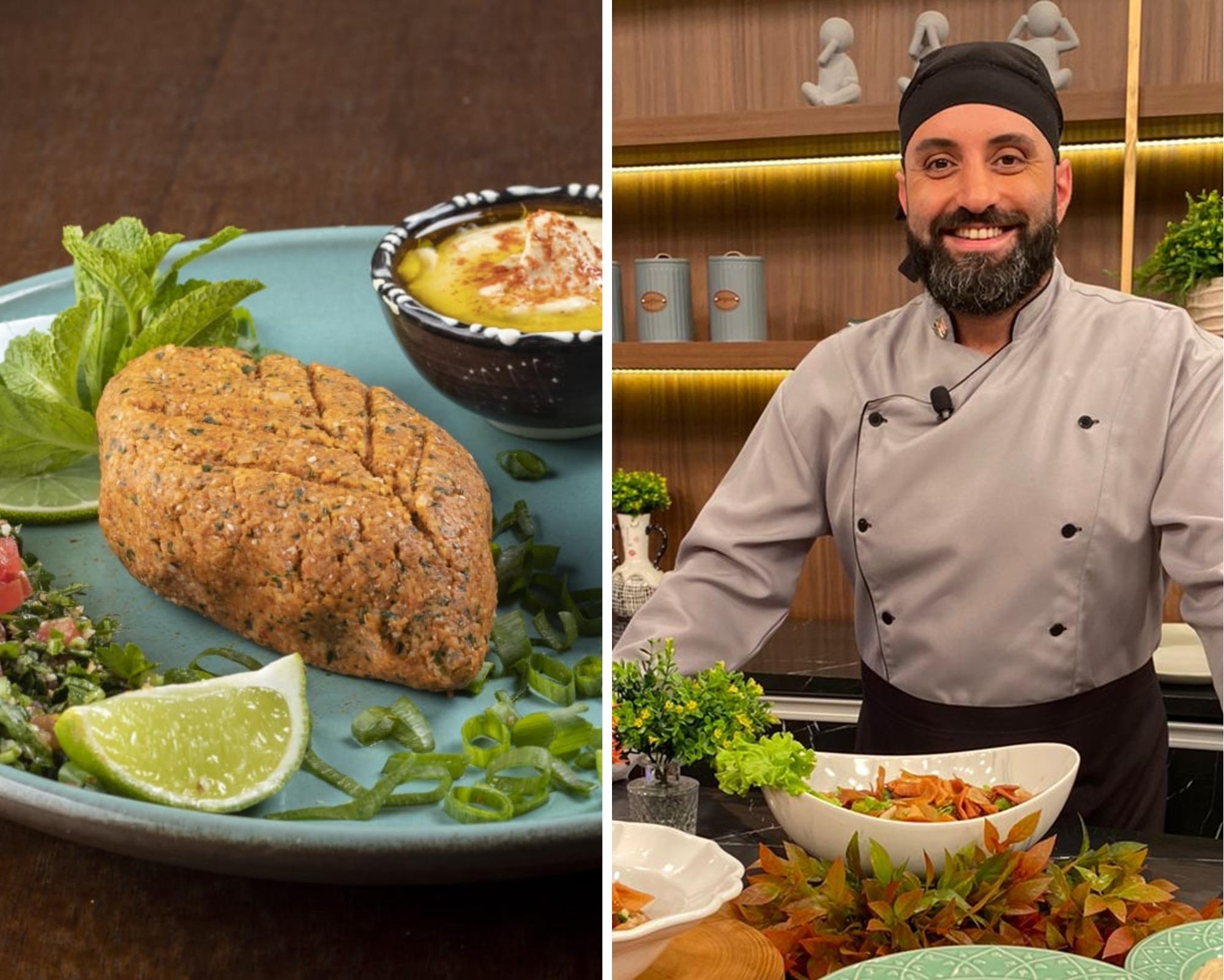 Chef Bassem Koussa ensina como fazer um saboroso quibe cru vegano no restaurante Zingo & Ringo, em São Paulo