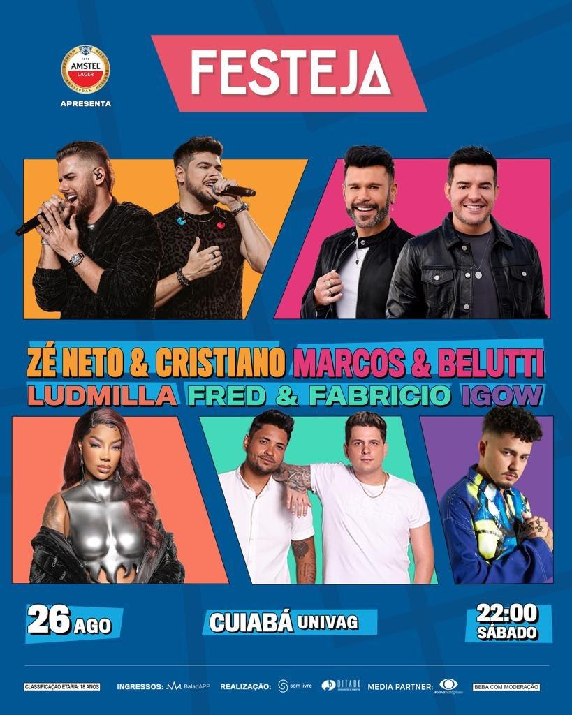 O Maior Evento Musical de 2023: Festeja Cuiabá com Zé Neto & Cristiano, Marcos & Belutti e Ludmilla!