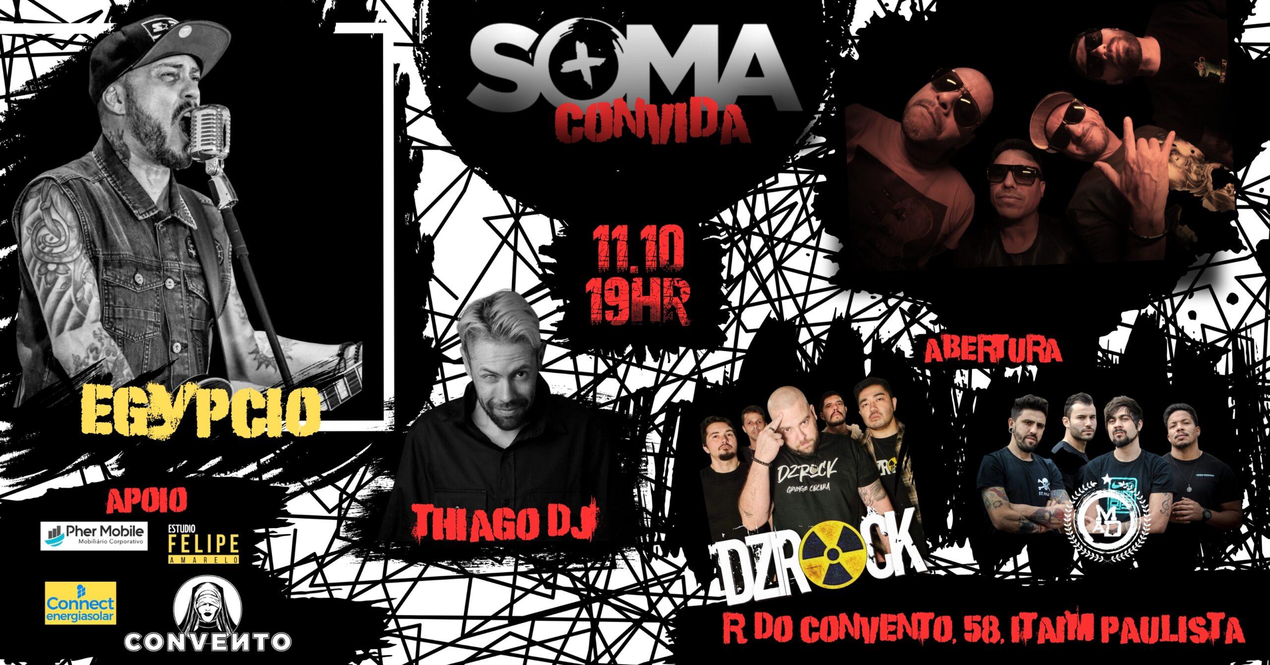 Söma Convida Egypcio: Rock Nacional em Destaque no Convento