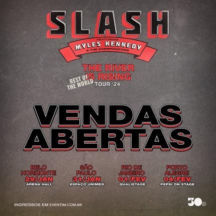 Slash, Myles Kennedy & The Conspirators anunciam shows no Brasil em 2024