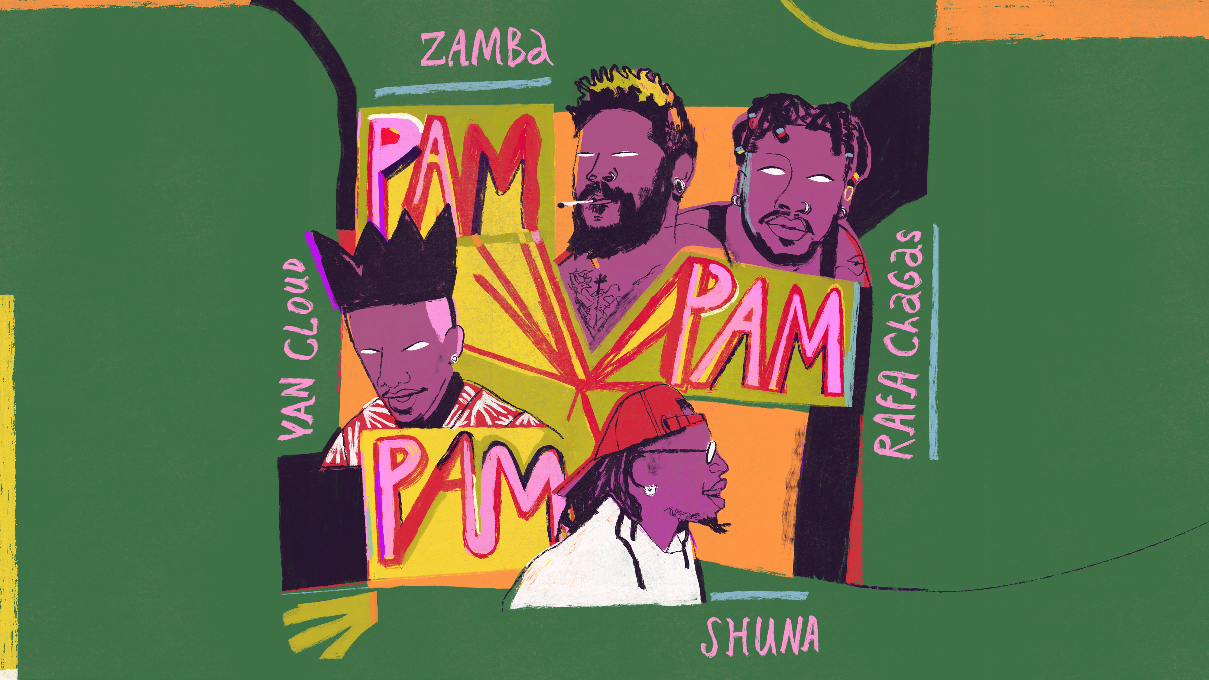 “PAM PAM PAM”: Zamba, Rafa Chagas, Shuna, e Yan Cloud Unem Forças na Nova Onda Musical da Bahia