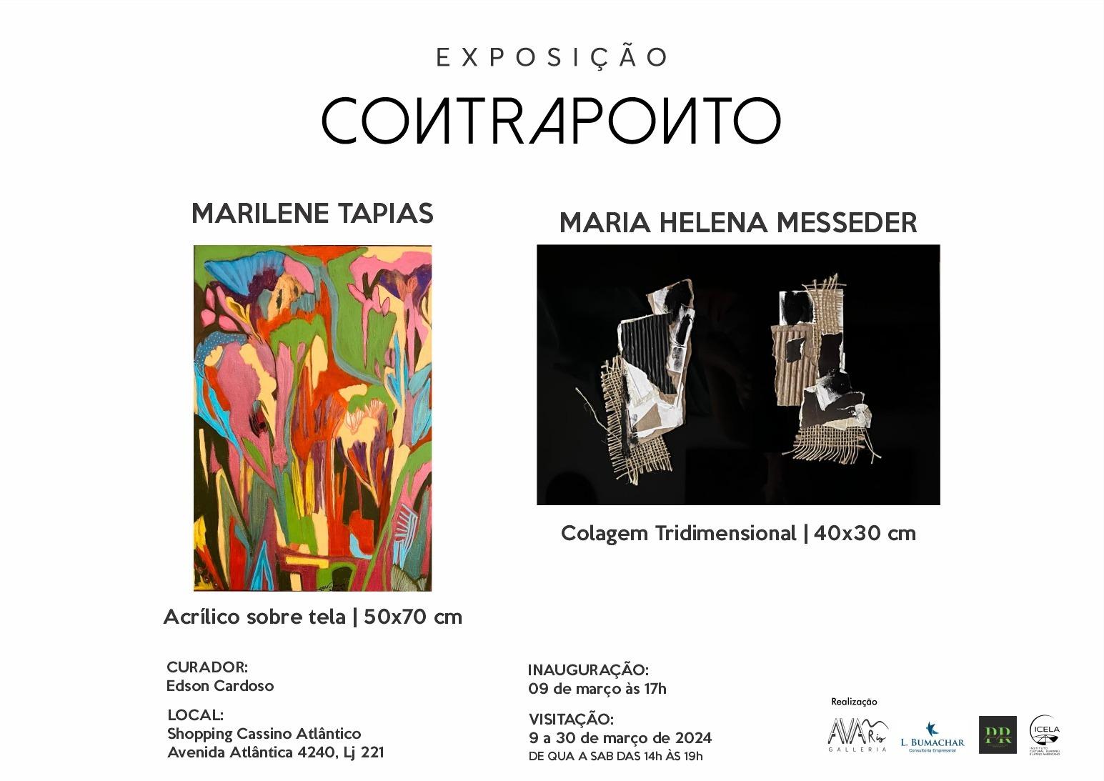 “Contraponto”: Entre flores vibrantes e abstrações lúdicas, exposição convida à reflexão no Shopping Cassino Atlântico