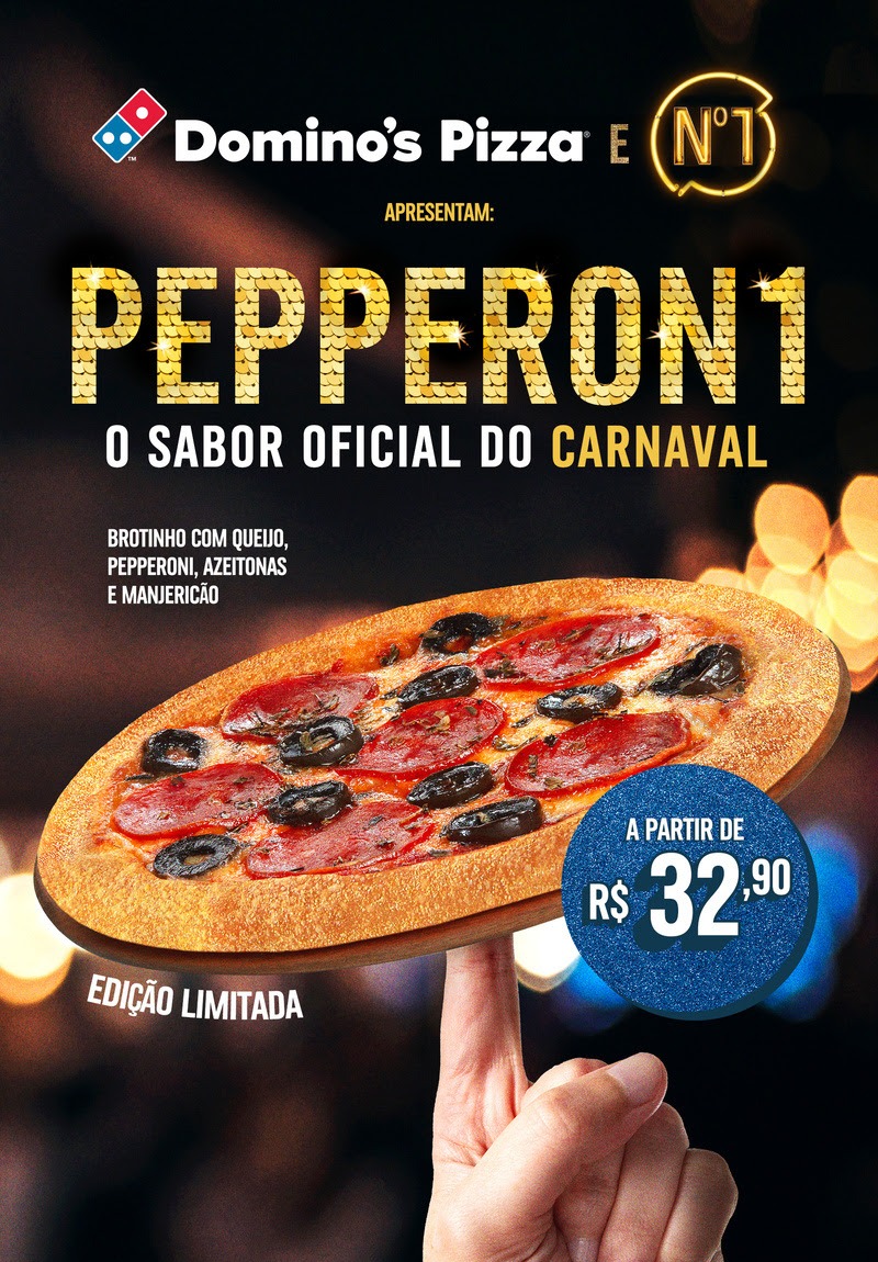 No clima do carnaval: Domino’s leva pizza de sabor inédito para a Sapucaí