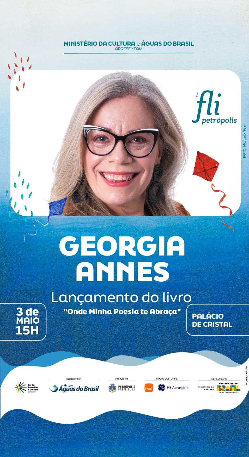 Poesia afetuosa para abraçar a alma: Georgia Annes lança “Onde minha poesia te abraça” no 1º Flipetrópolis