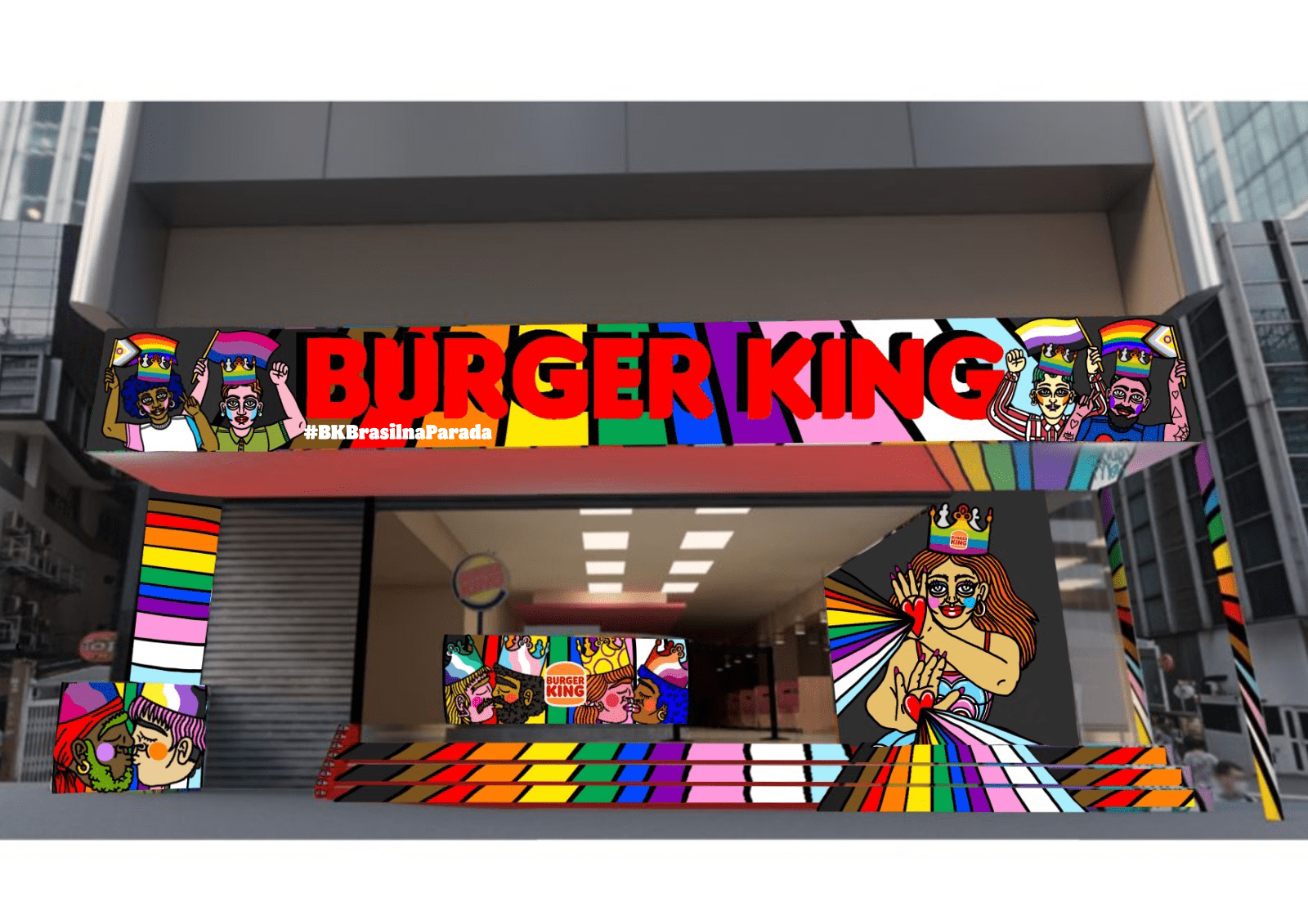 Burger King® leva trio com Banda Uó para a Parada LGBT