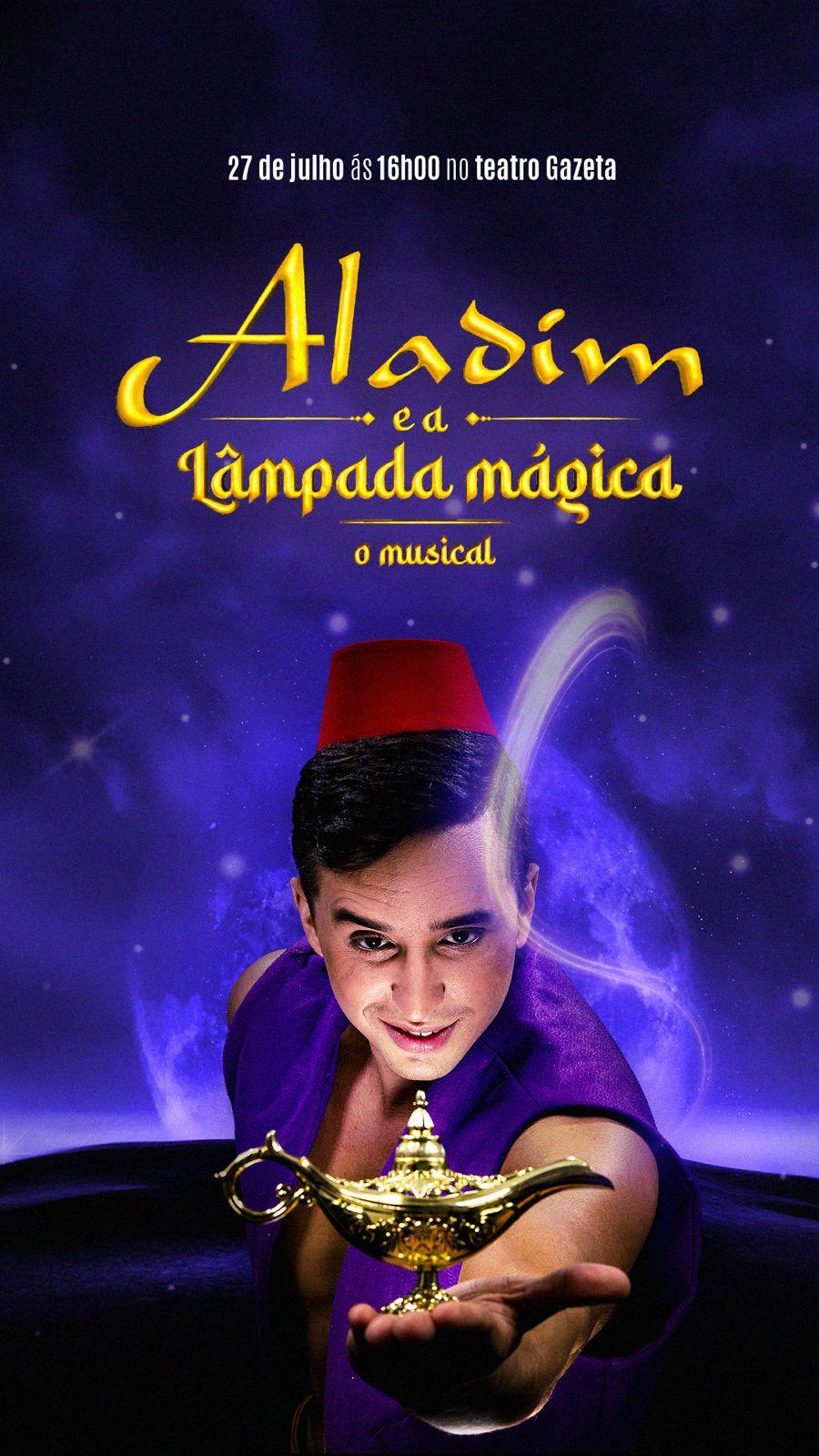 “Aladin e a Lâmpada Mágica – O Musical” no Teatro Gazeta