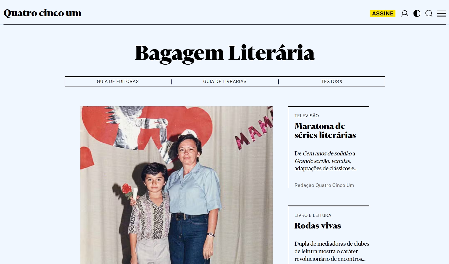 Bagagem Literária: Quatro Cinco Um lança portal