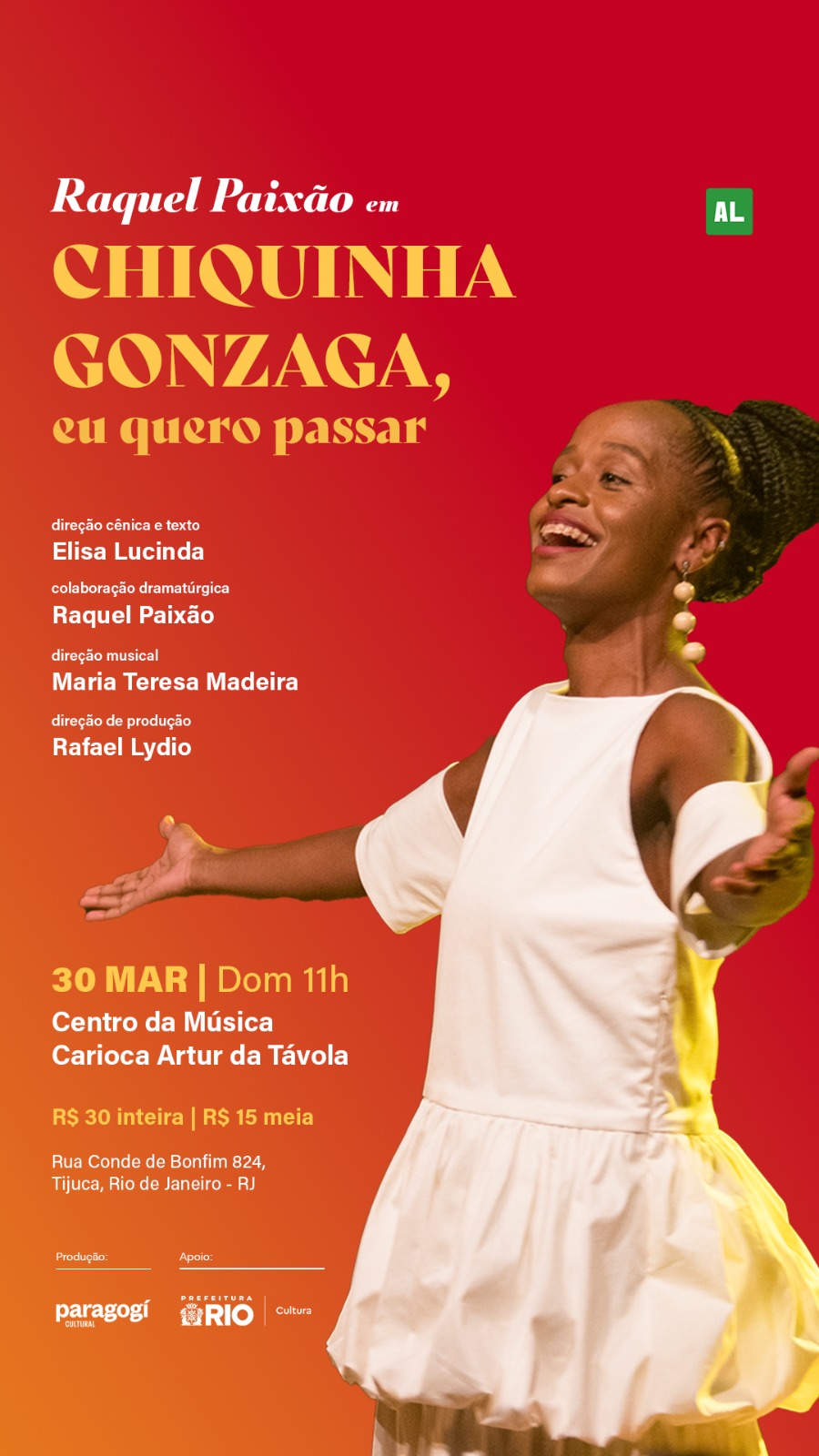 Chiquinha Gonzaga: Recital cênico inédito no RJ