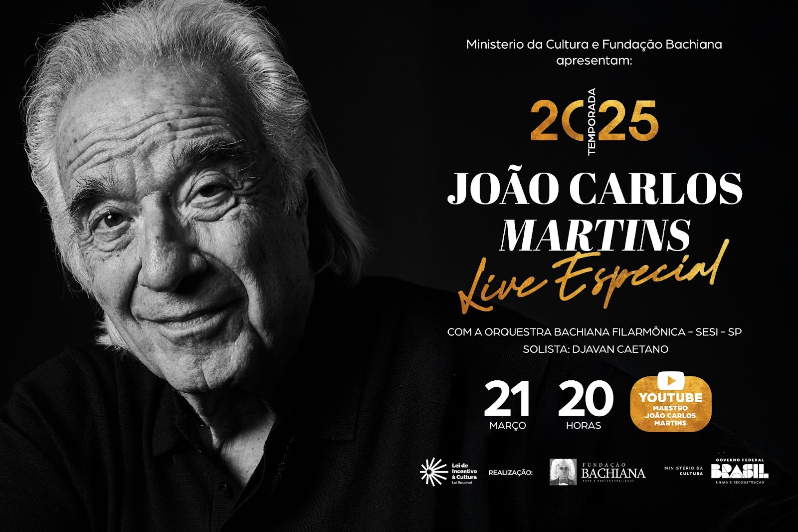 João Carlos Martins apresenta live com repertório especial