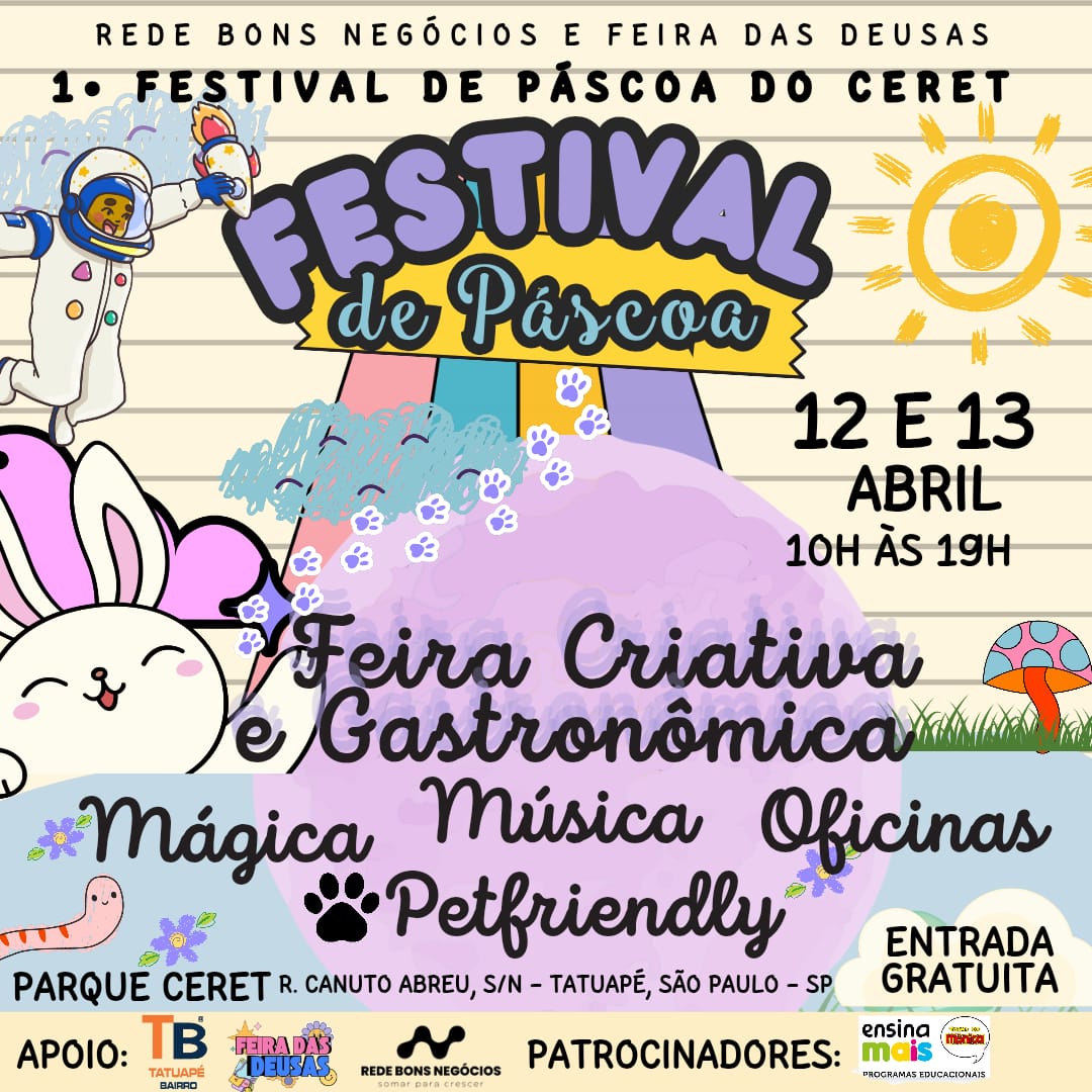 Festival de Páscoa no Parque CERET tem entrada gratuita