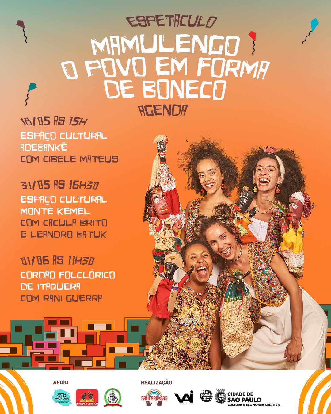 Fanfarrosas estreiam espetáculo de mamulengo em SP