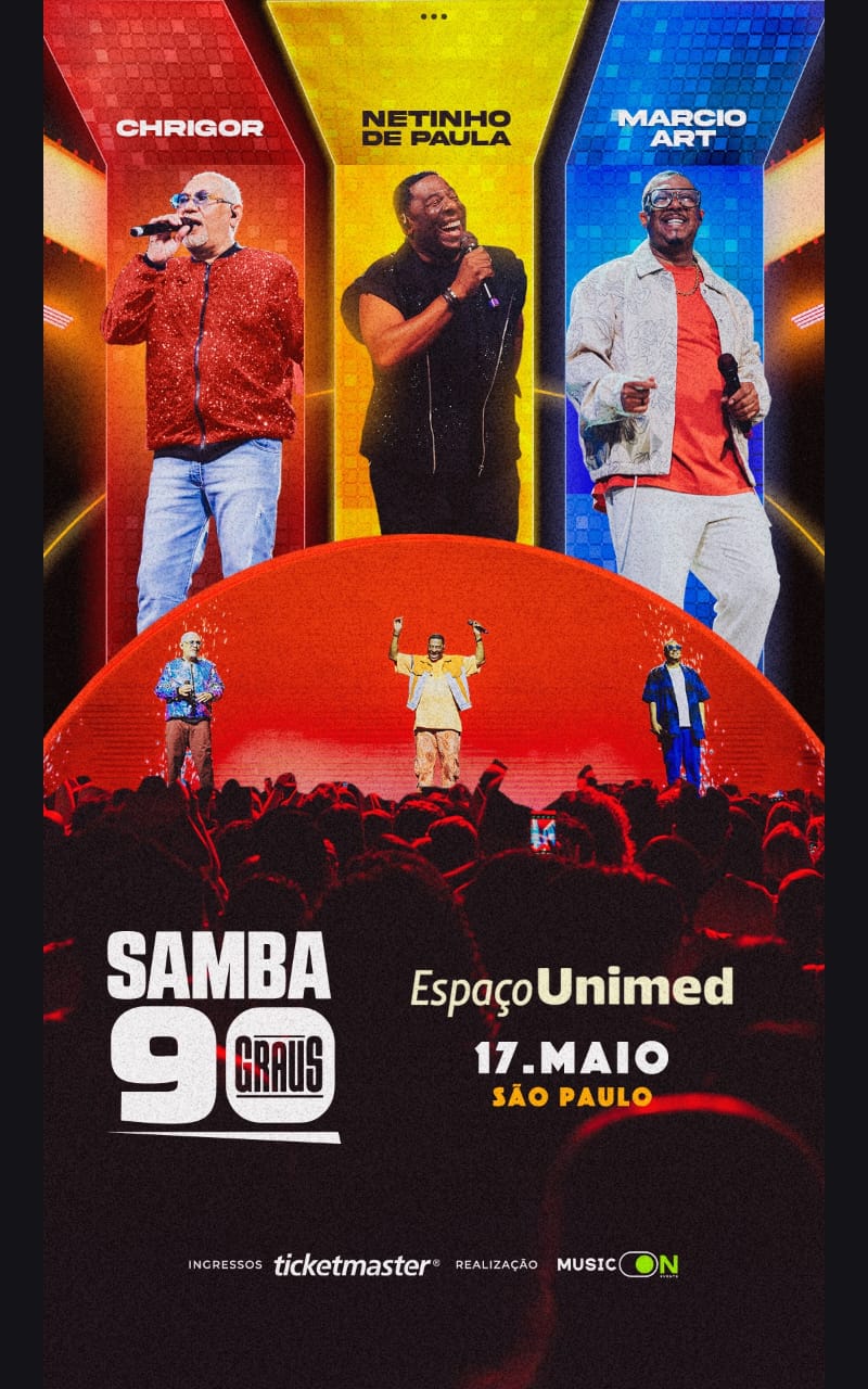 Samba 90 Graus: Chrigor, Netinho de Paula e Márcio Art