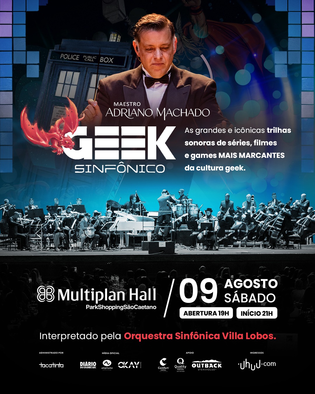 Geek Sinfônico com Adriano Machado promete noite épica em São Caetano