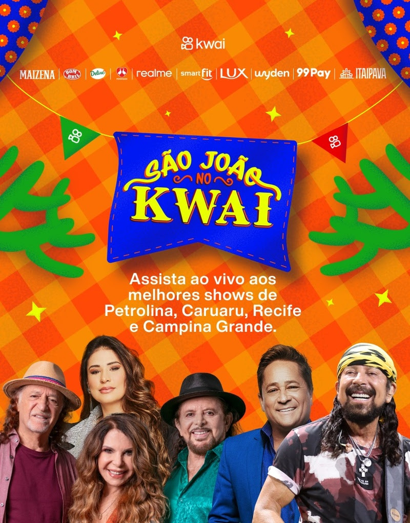 São João 2025: Kwai apoia megafestas e oferece 100h de shows ao vivo