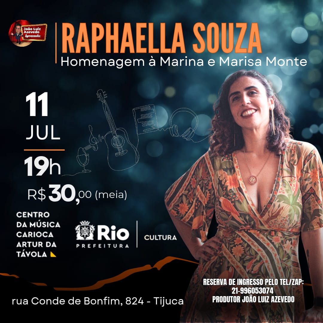 🎤 Raphaella Souza faz tributo a Marisa Monte e Marina no Rio