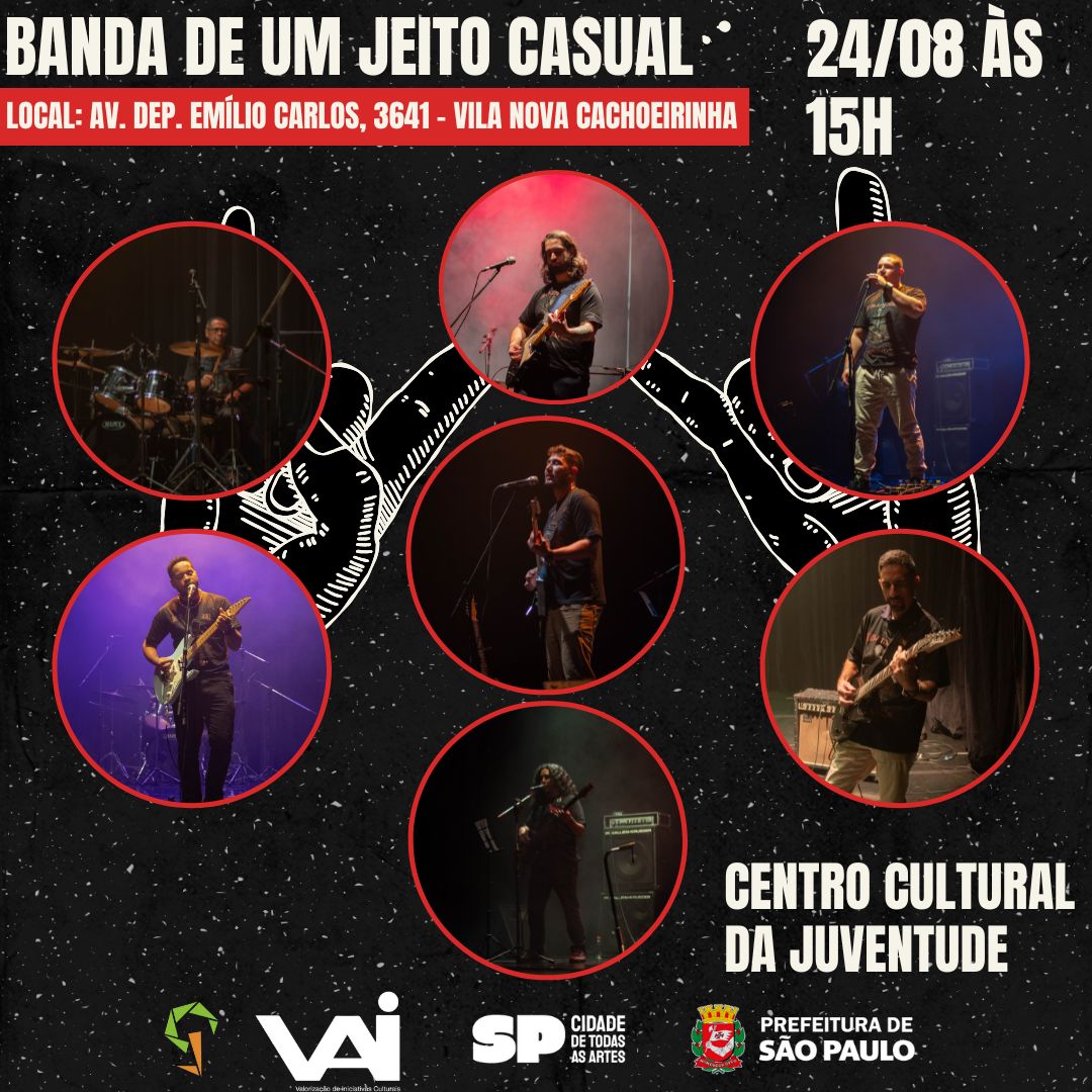 De Um Jeito Casual faz show gratuito na Zona Norte de SP