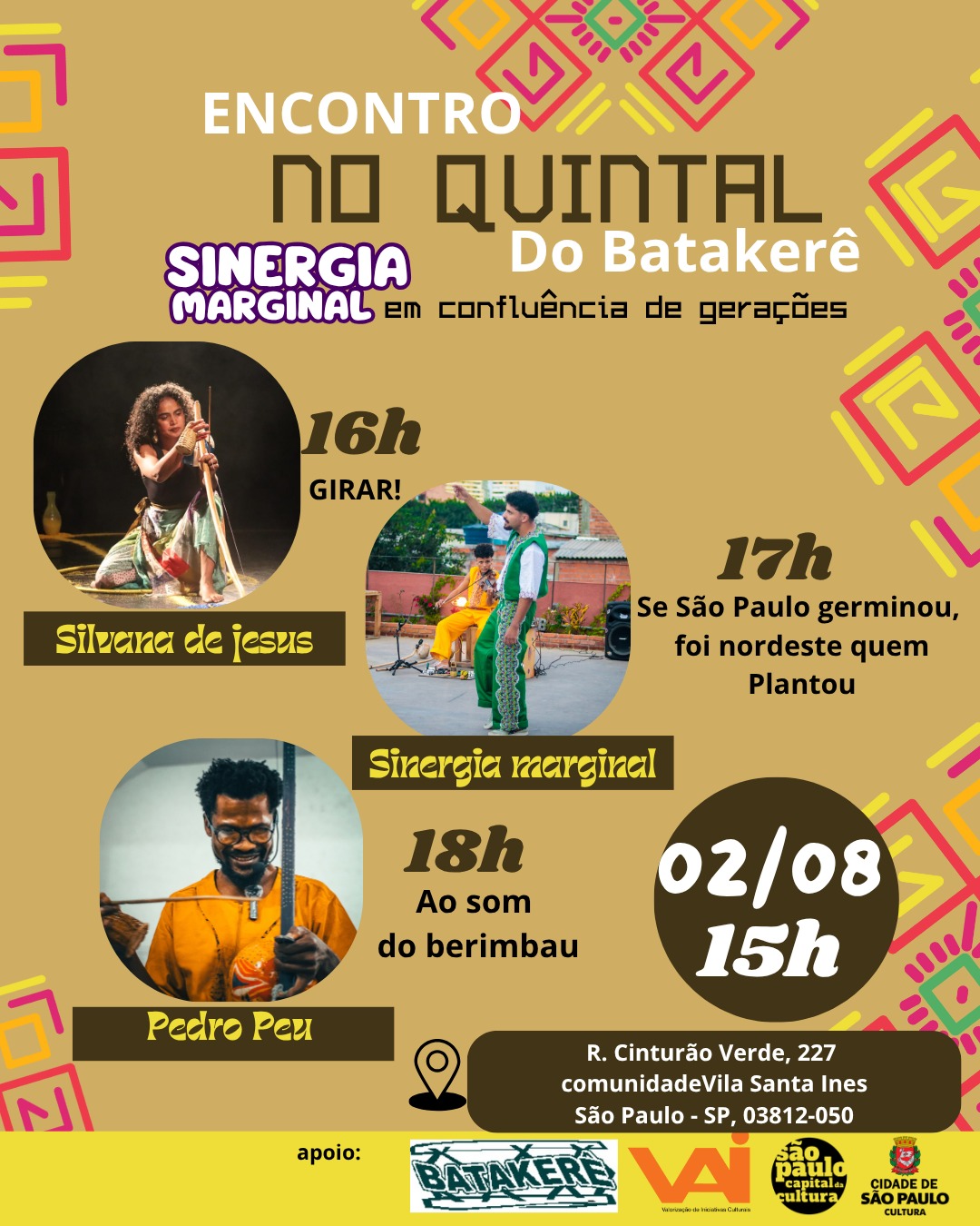 Evento gratuito “No Quintal do Batakere” celebra ancestralidade