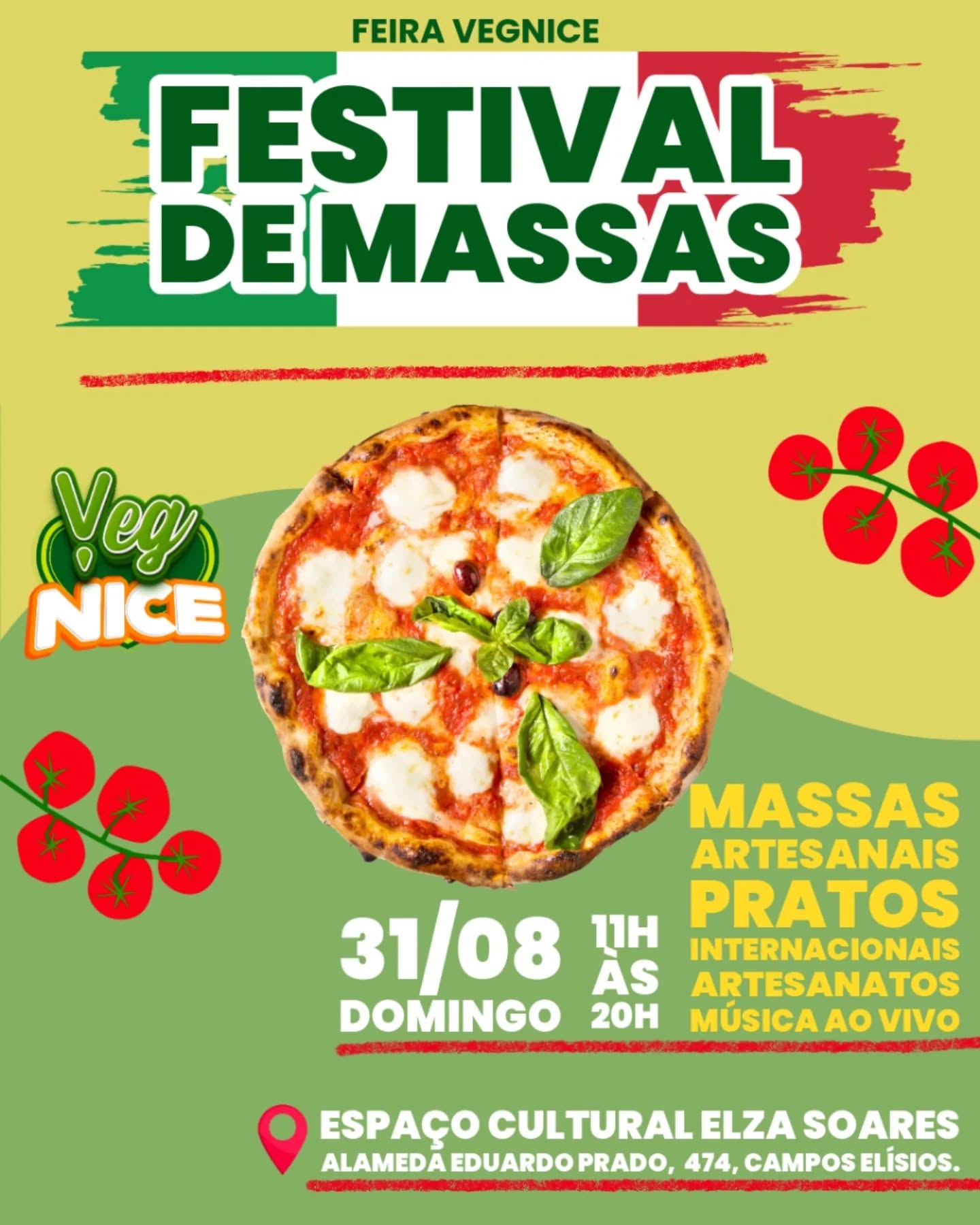 Festival de Massas Vegnice reúne gastronomia 100% vegana em São Paulo