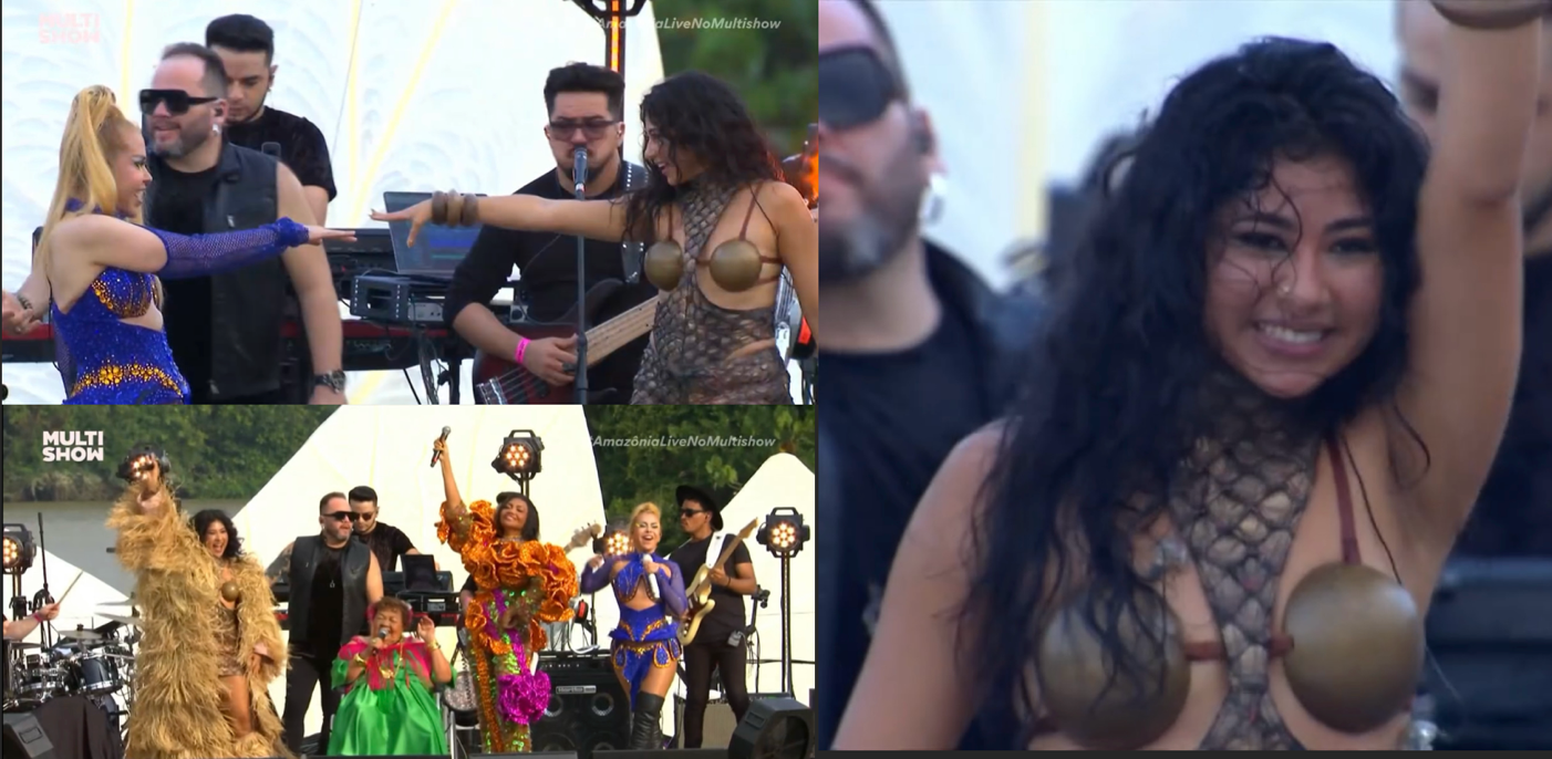 Zaynara brilha no Amazônia Live ao lado de Joelma e Gaby