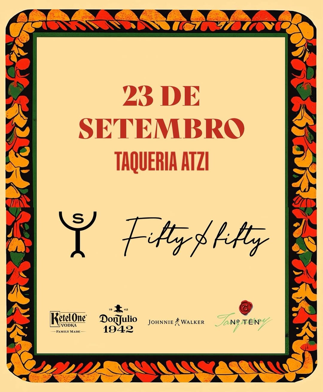 Metzi, Fifty Fifty e Santana Bar promovem noite de drinks na Taqueria Atzi