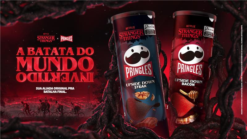 Pringles® lança batatas coloridas em parceria com Stranger Things para celebrar temporada final da série