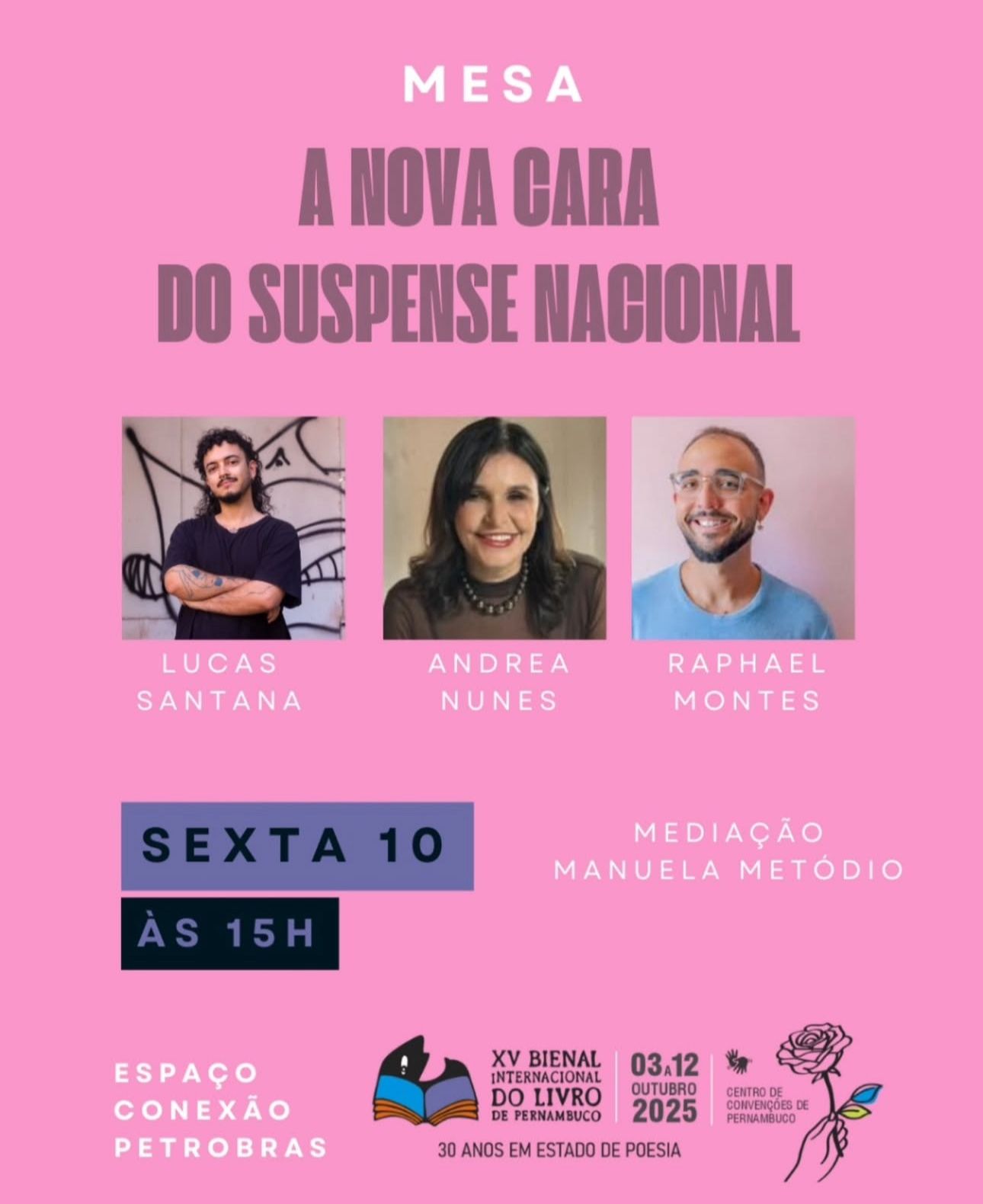 Suspense nacional é destaque na Bienal de PE