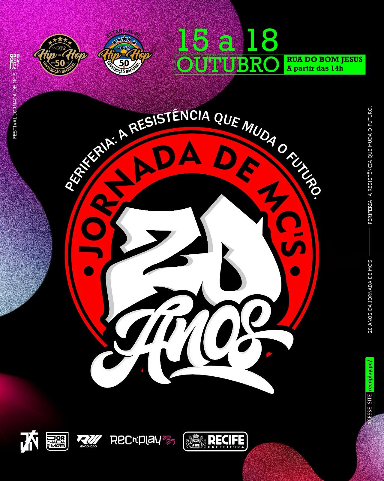 Jornada de MC’s celebra 20 anos no REC’n’Play: a periferia como resistência que transforma o futuro