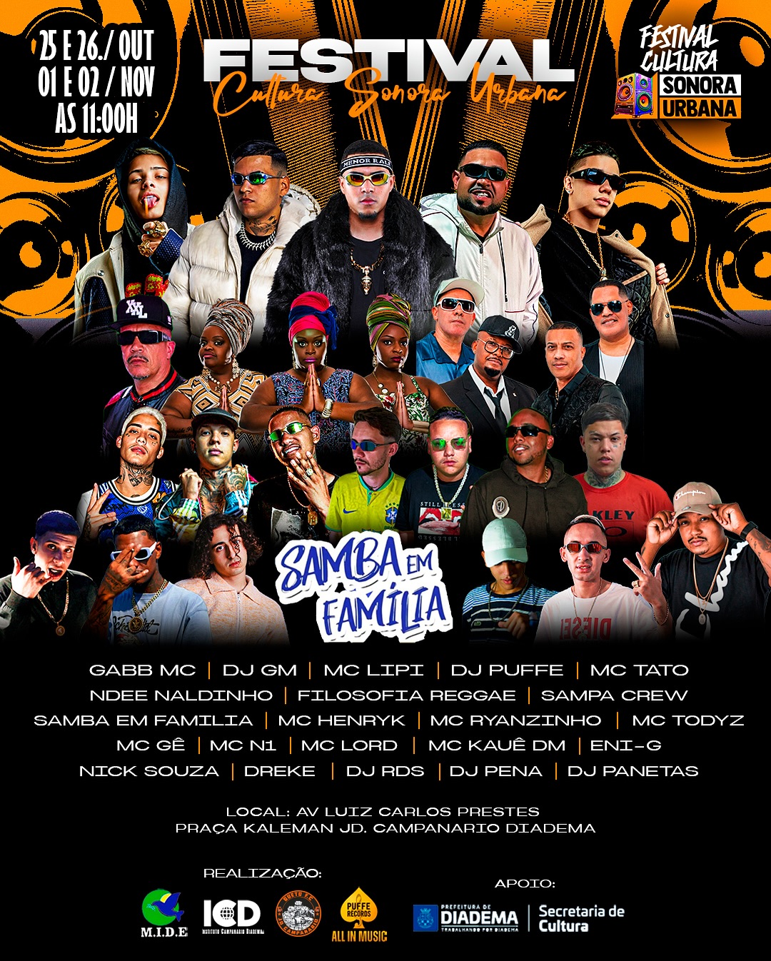 Nick Souza comanda Festival Cultura Sonora Urbana em Diadema