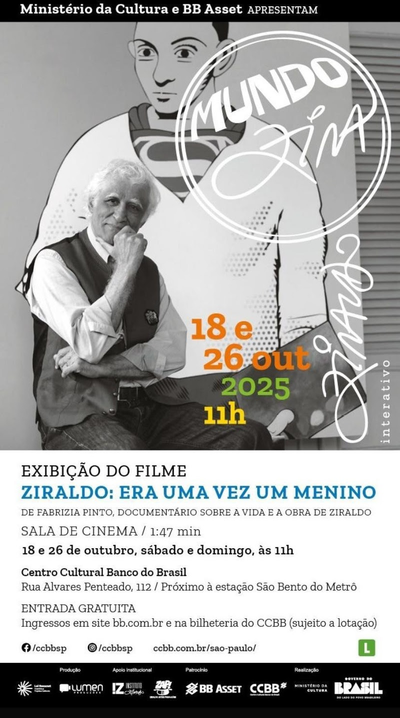 Ziraldo é homenageado com documentário no CCBB SP