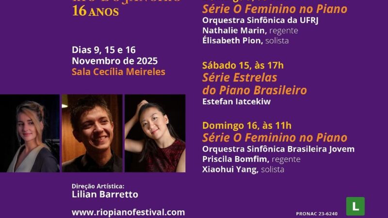 Festival Internacional de Piano do Rio de Janeiro promove jovens pianistas
