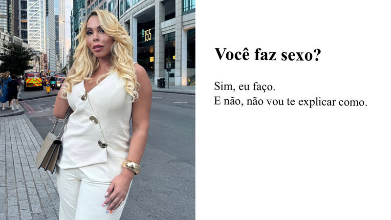 Influenciadora trans cria PowerPoint para evitar perguntas repetitivas em encontros