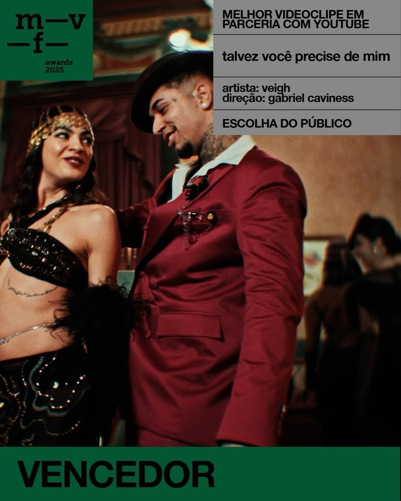 Veigh vence prêmio de Melhor Videoclipe no MVF 2026
