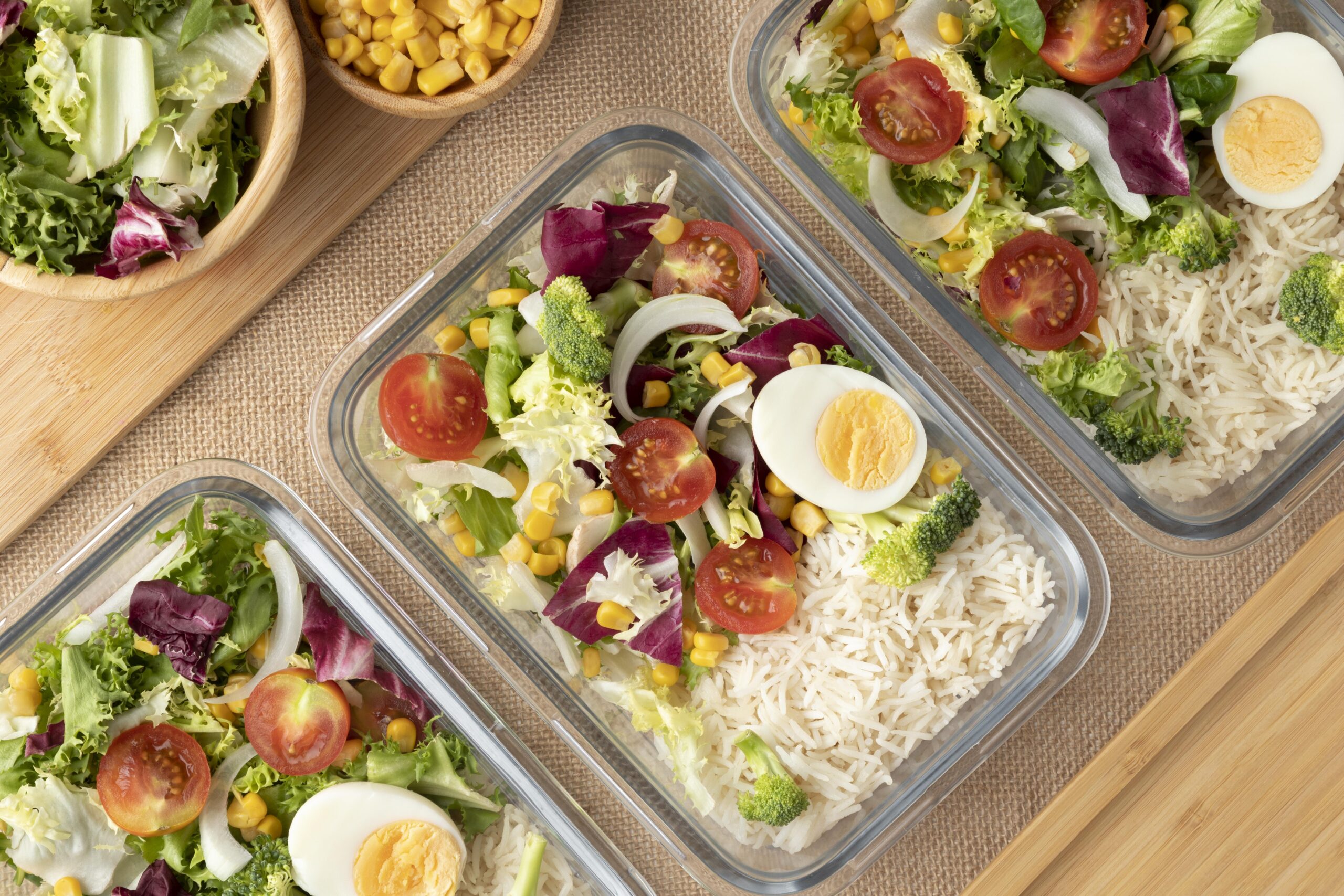 Alimentação no trabalho com marmitas equilibradas