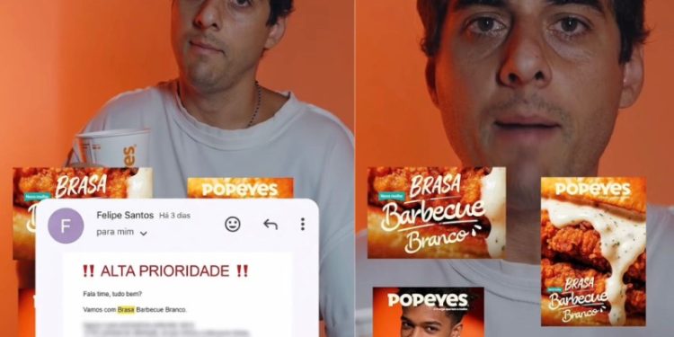Popeyes® e Fabio Brazza convidam público para renomear novo molho