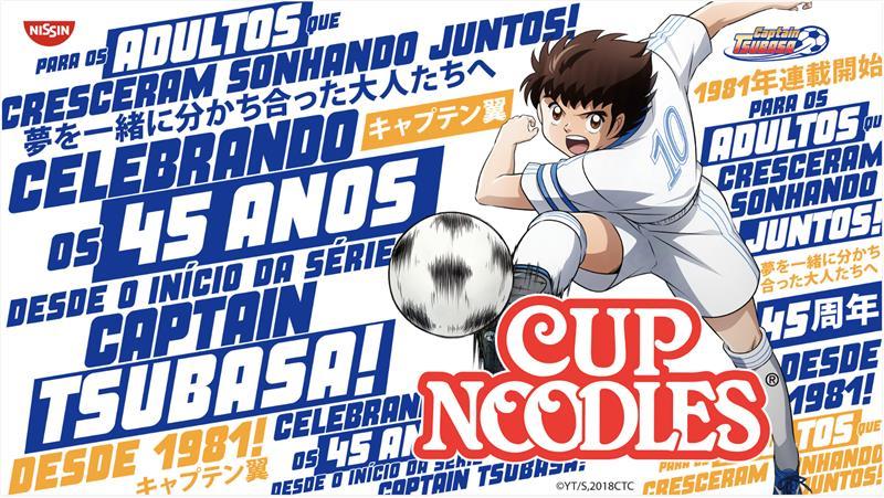 NISSIN lança Cup Noodles inspirado em Captain Tsubasa