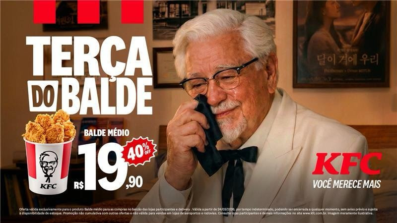 KFC lança “Terça do Balde” com 40% de desconto