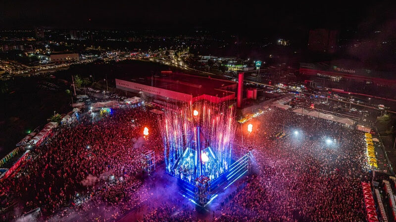 Em noite histórica no Piauí, Alok leva música eletrônica e espetáculo de drones ao céu de Teresina