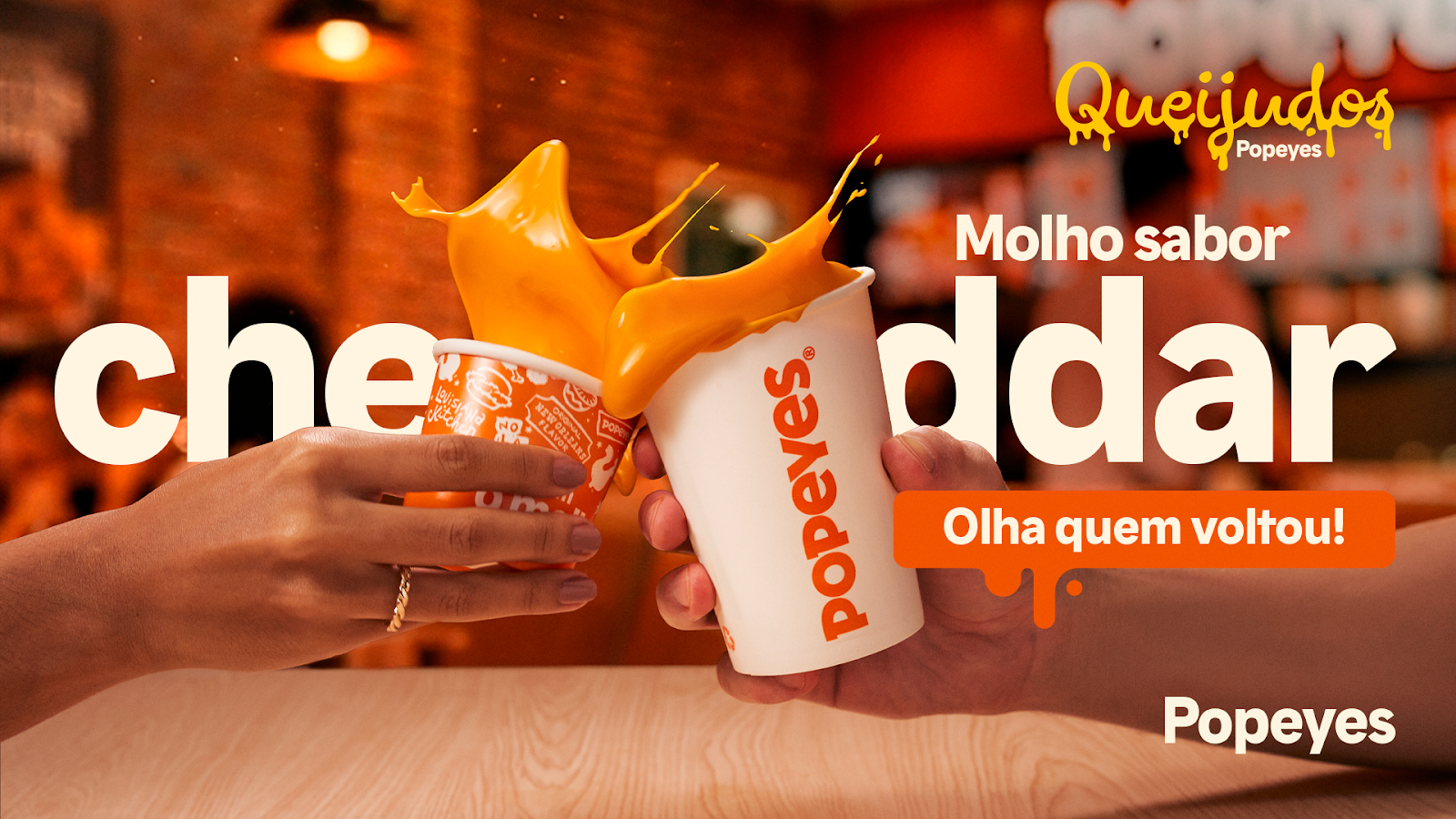 Popeyes traz molho cheddar de volta ao Brasil