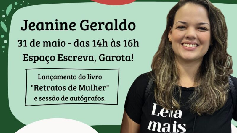 Jeanine Geraldo lança livro na Feira de Joinville